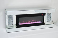 Load image into Gallery viewer, Copy of Diamond Crush wall mounted Multi colour Fire with built in heater sold out
