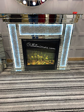 Load image into Gallery viewer, Diamond Crush Led Fire Surround with multi colour Fire

