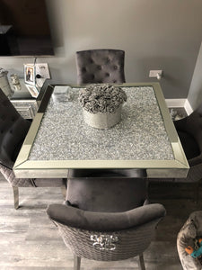 Elegance Diamond Crush Dining Table 90cm x 90cm