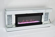Load image into Gallery viewer, Copy of Diamond Crush wall mounted Multi colour Fire with built in heater
