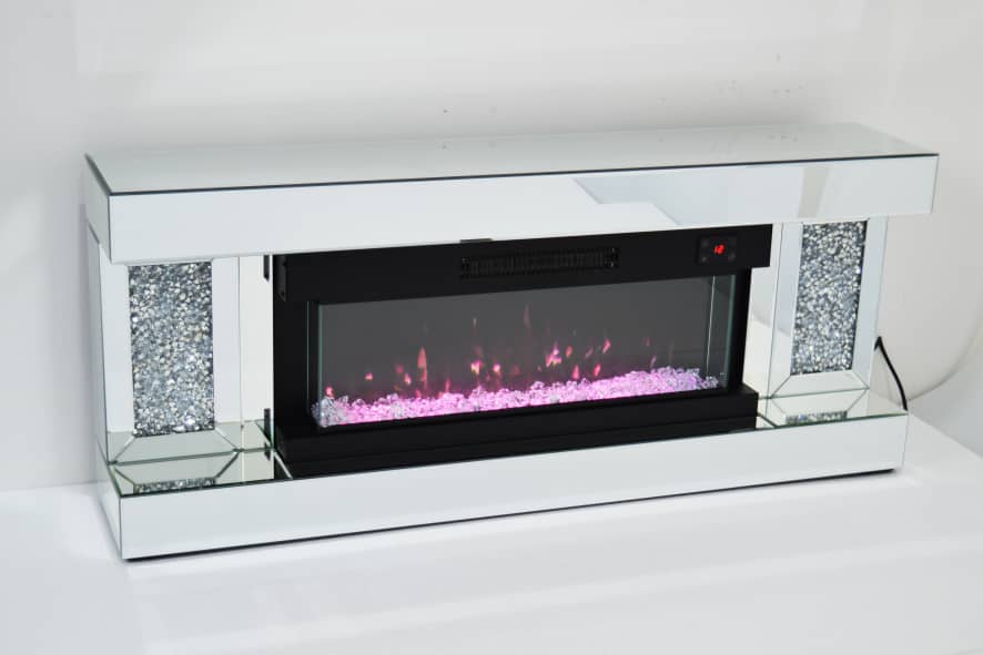Copy of Diamond Crush wall mounted Multi colour Fire with built in heater