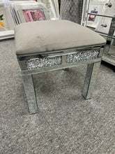 Load image into Gallery viewer, Monica Best selling 7 draw diamond crush dressing table pack with stool and tri fold mirror
