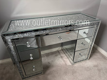 Load image into Gallery viewer, Monica Best selling 7 draw diamond crush dressing Table stock due 30-3-25
