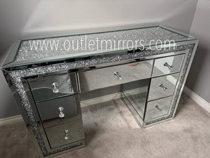 Monica Best selling 7 draw diamond crush dressing Table stock due 30-3-25