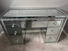 Load image into Gallery viewer, Monica Best selling 7 draw diamond crush dressing Table stock due 30-3-25

