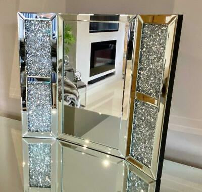 Diamond Crush Tri Fold Mirror