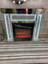 Load image into Gallery viewer, Diamond Crush Led Fire Surround with multi colour Fire
