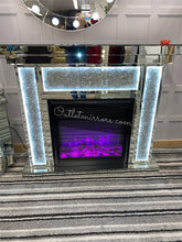 Load image into Gallery viewer, Diamond Crush Led Fire Surround with multi colour Fire
