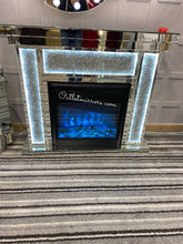 Load image into Gallery viewer, Diamond Crush Led Fire Surround with multi colour Fire
